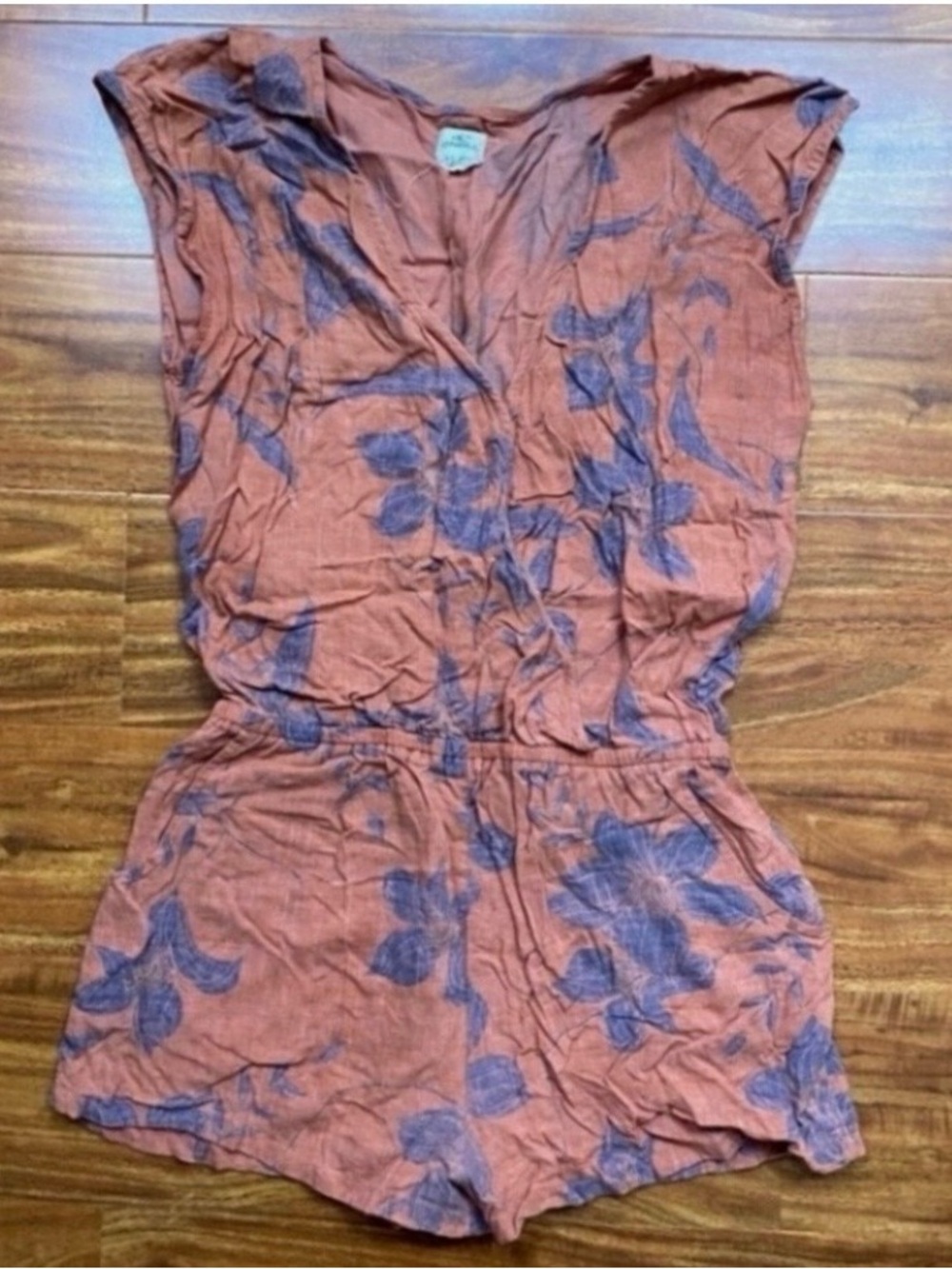 O'Neill Womens Clay Gray Floral Viscose Lightweight Playsuit Romper XS Tropical
